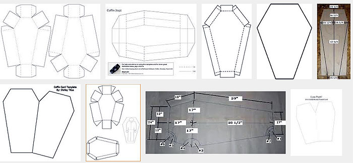 Halloween coffin templates