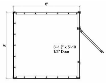 8x8 Gable Shed Kit - Parr Lumber