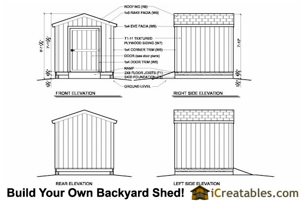 8x8 Gable Shed Kit - Parr Lumber