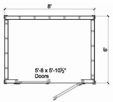 6x8 Lean To Shed Kit - Door on High Side - Parr Lumber